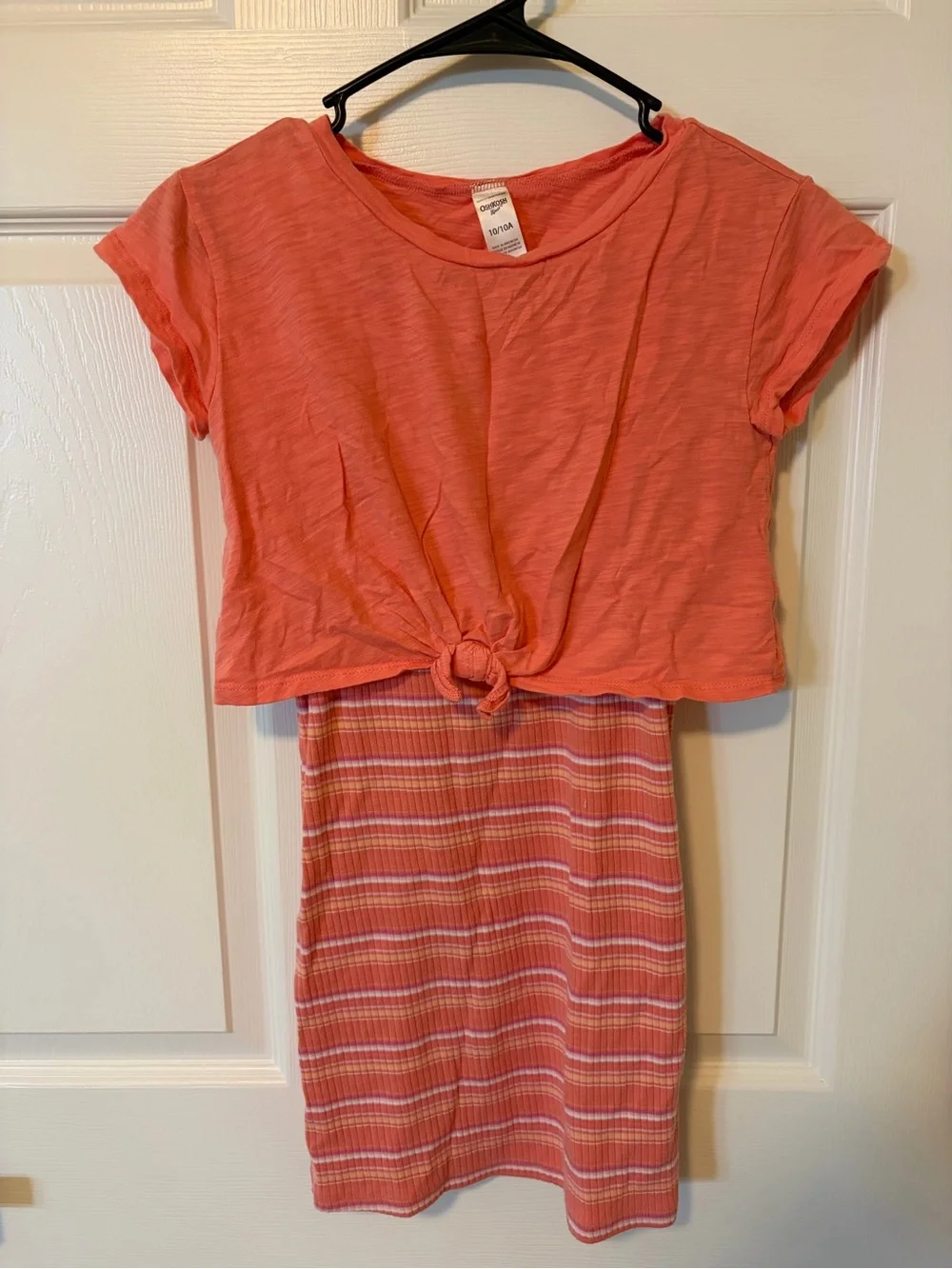 OshKosh B'gosh Coral Two-Piece Knot Front Dress